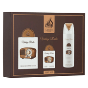 Lattafa Pride Vintage Radio Gift Set – EDP 100 mL + Perfume 200 mL + Pocket Perfume wholesale fragrance - Bulk Depot LLC